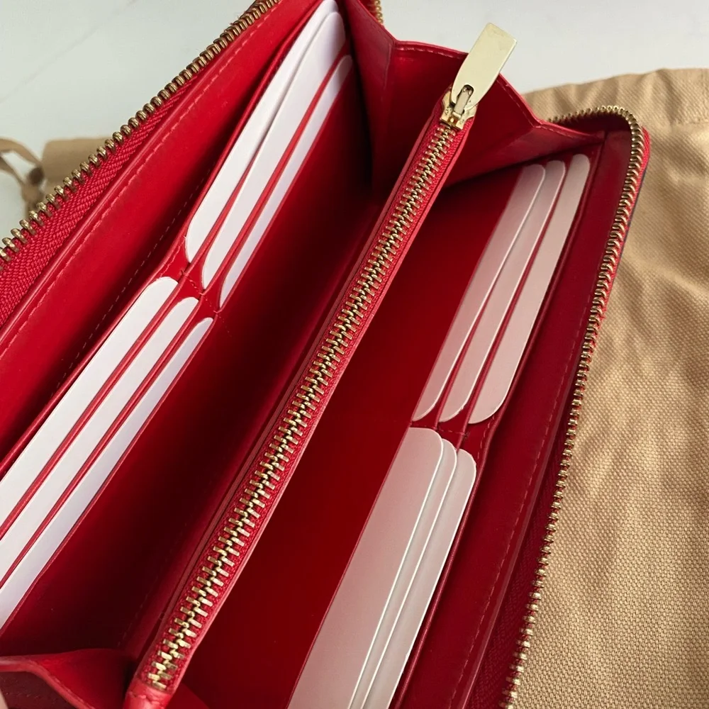 Christian Louboutin Red and Tan Artistic Wallet - Picture 8 of 16